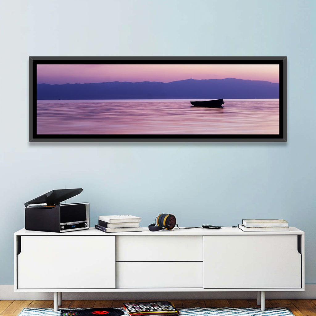 Lavender Lake Ohrid Sunset Wall Art