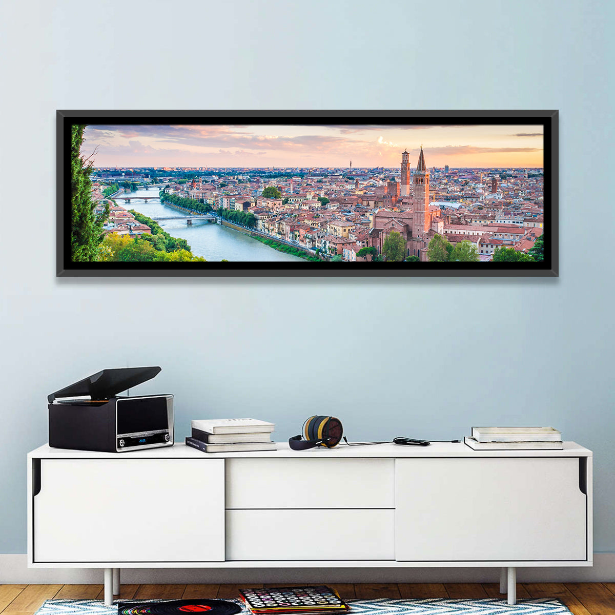 Verona Riverbend at Golden Hour Wall Art