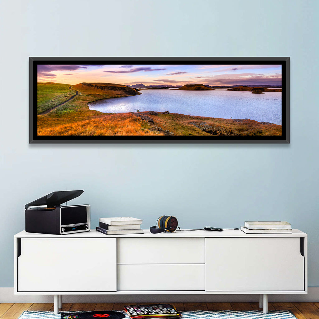 Sunset Over Lake Myvatn Wall Art