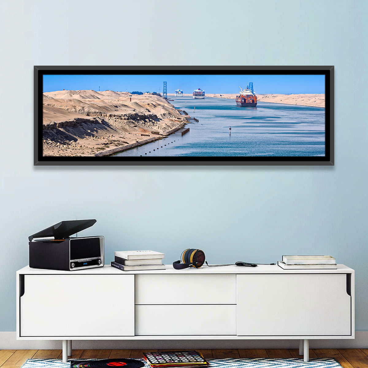 Suez Canal Container Ships Wall Art