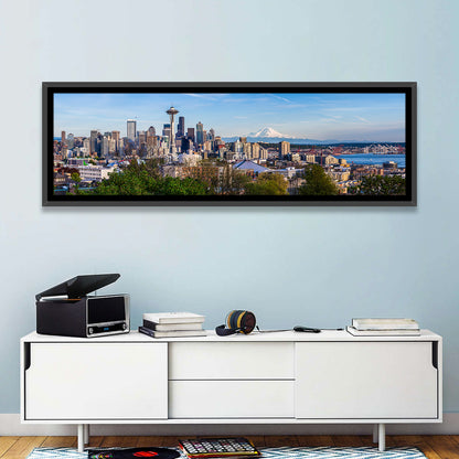Seattle Skyline with Mount Rainier Wall Art