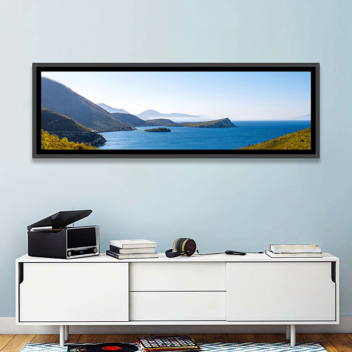 Coastal Cliffs and Lighthouse Bay Wall Art