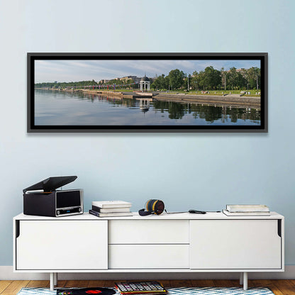 Lake Onega Promenade with Gazebo Wall Art