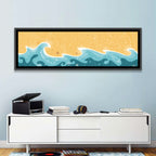 Whimsical Starry Waves Abstract Wall Art