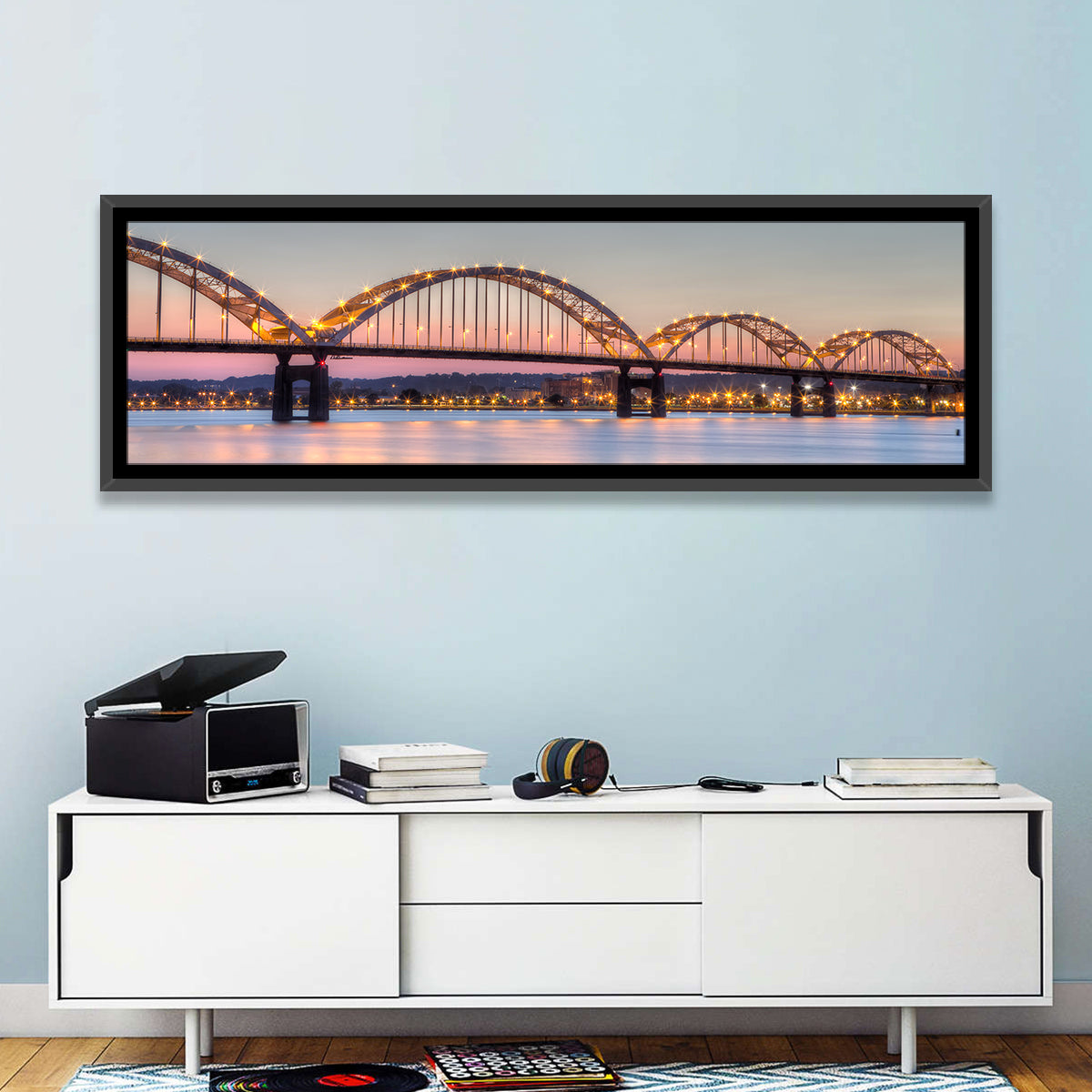 Centennial Bridge at Twilight Wall Art