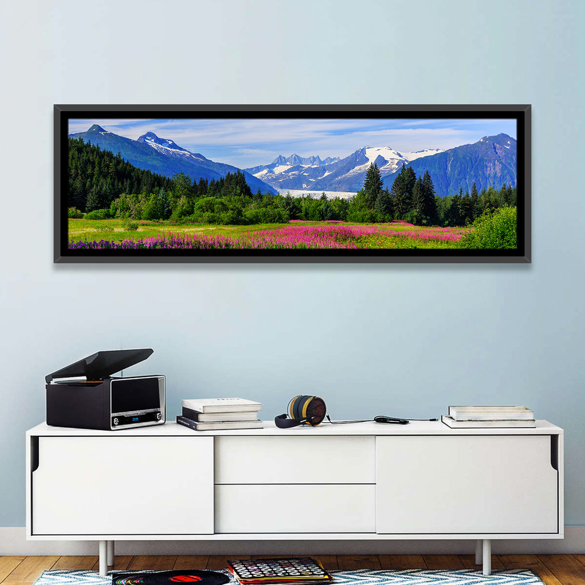 Juneau Meadow with Mendenhall Glacier Wall Art