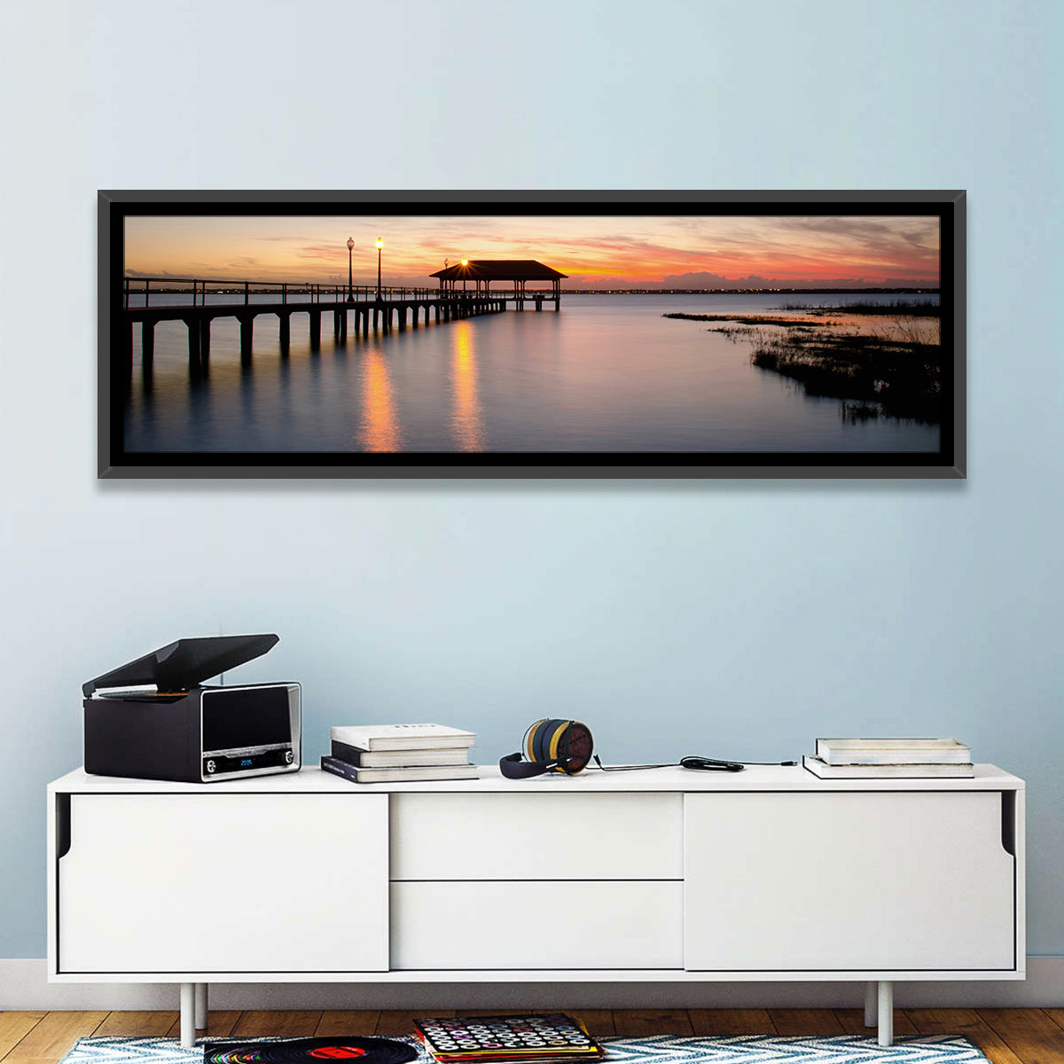 Lake Jackson Pier Sunset Wall Art