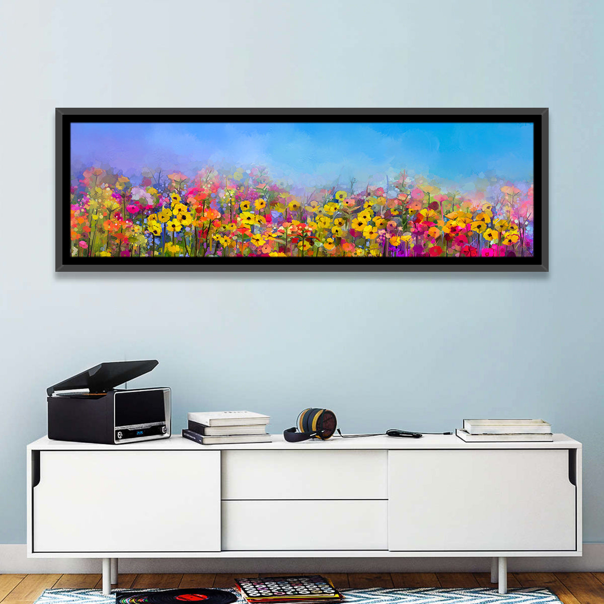 Cornflower and Daisy Meadow Wall Art