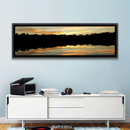 Lake Charles Golden Sunset Wall Art
