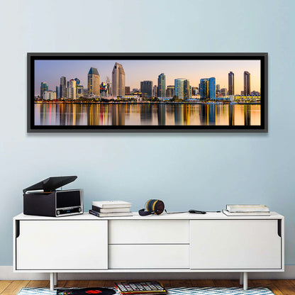 San Diego Skyline at Golden Dusk Wall Art