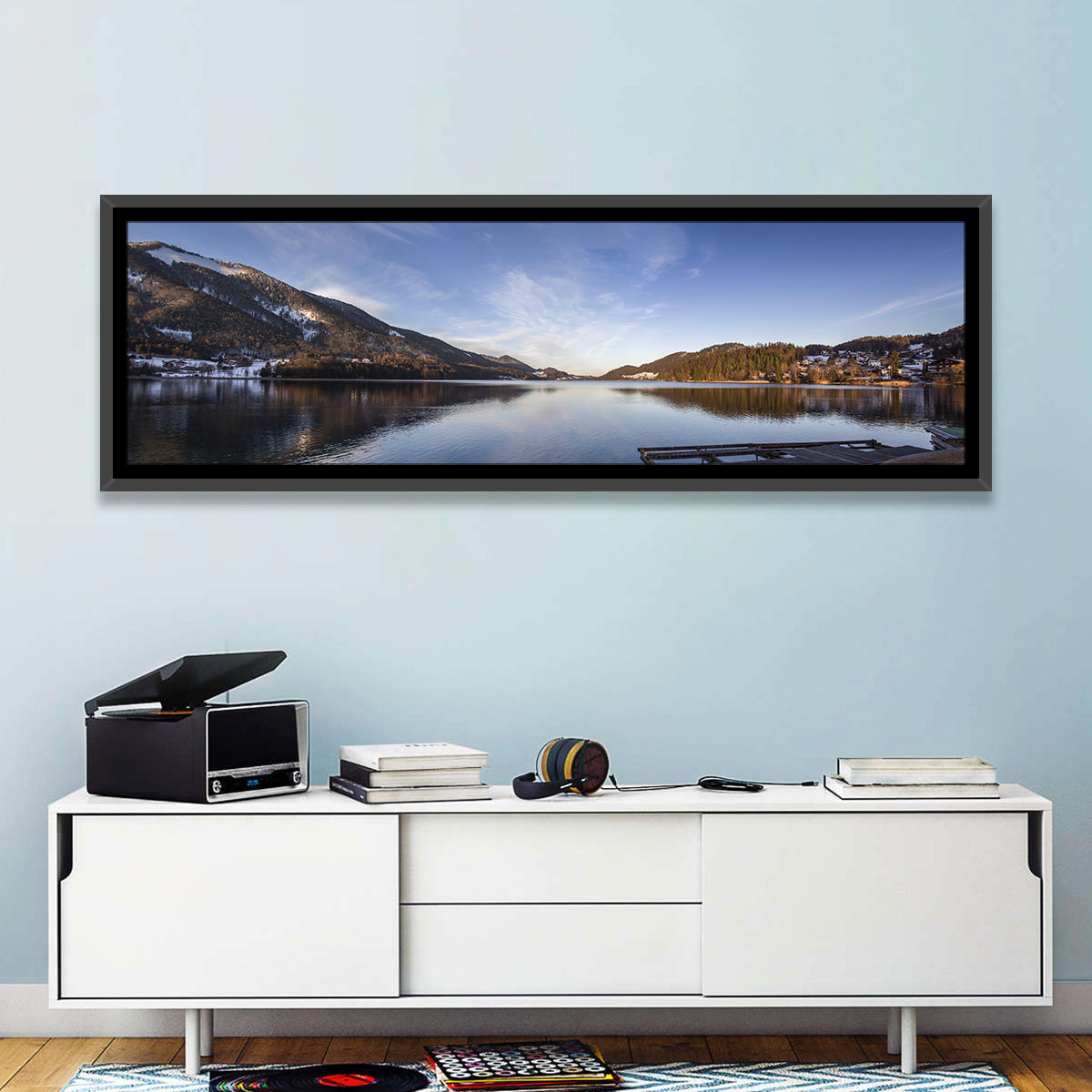 Fuschlsee Dock at Golden Hour Wall Art