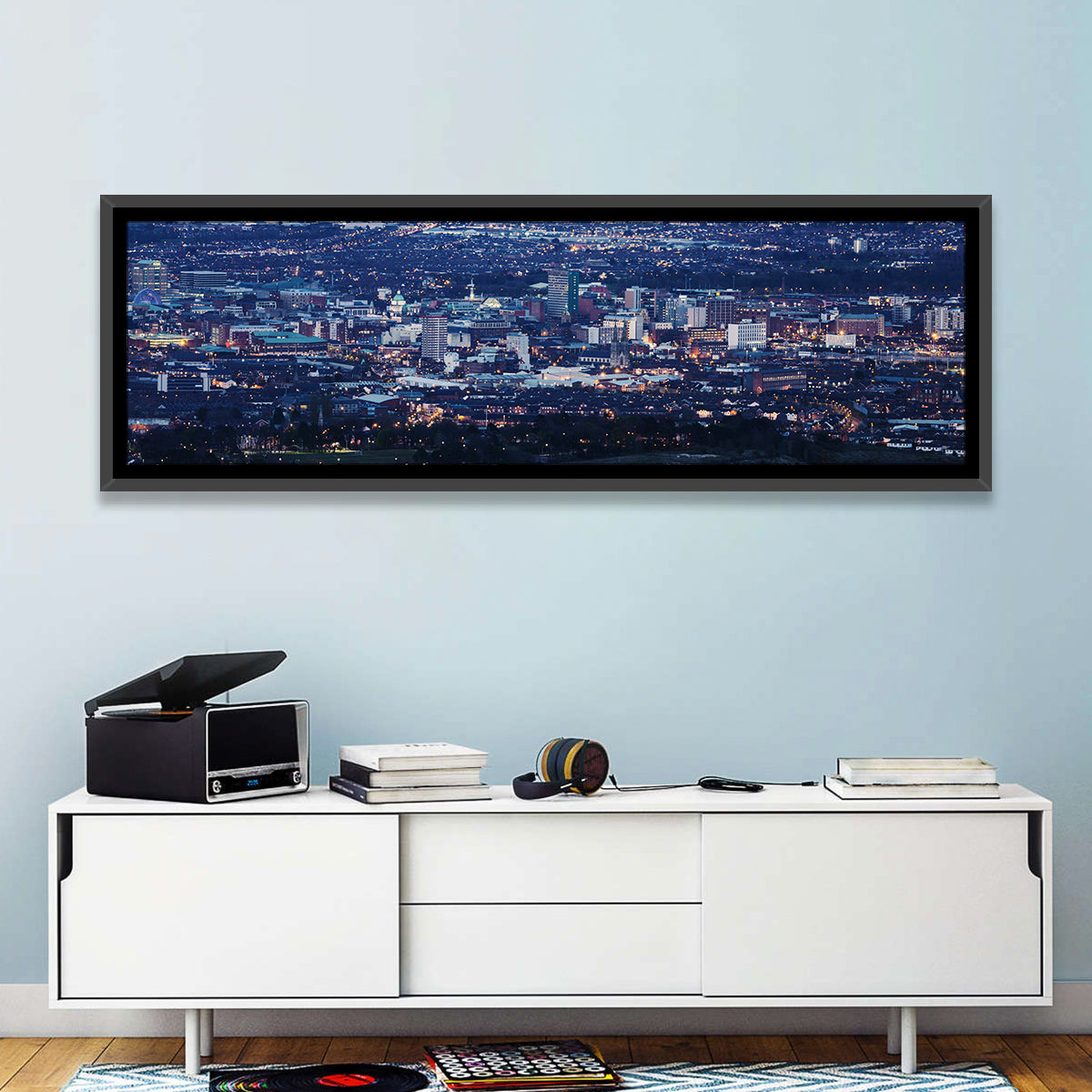 Belfast Blue Hour Skyline Wall Art
