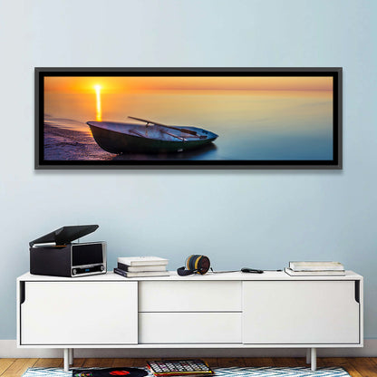 Rowboat Sunrise Seascape Wall Art