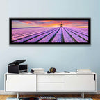 Hyacinth Field at Sunset Wall Art