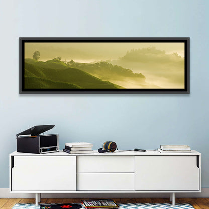 Tea Plantation Morning Mist Wall Art