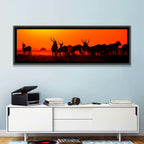 Antelope Herd at Sunset Wall Art