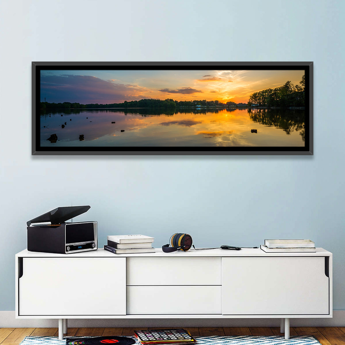 Lake Norman Sunset Reflection Wall Art