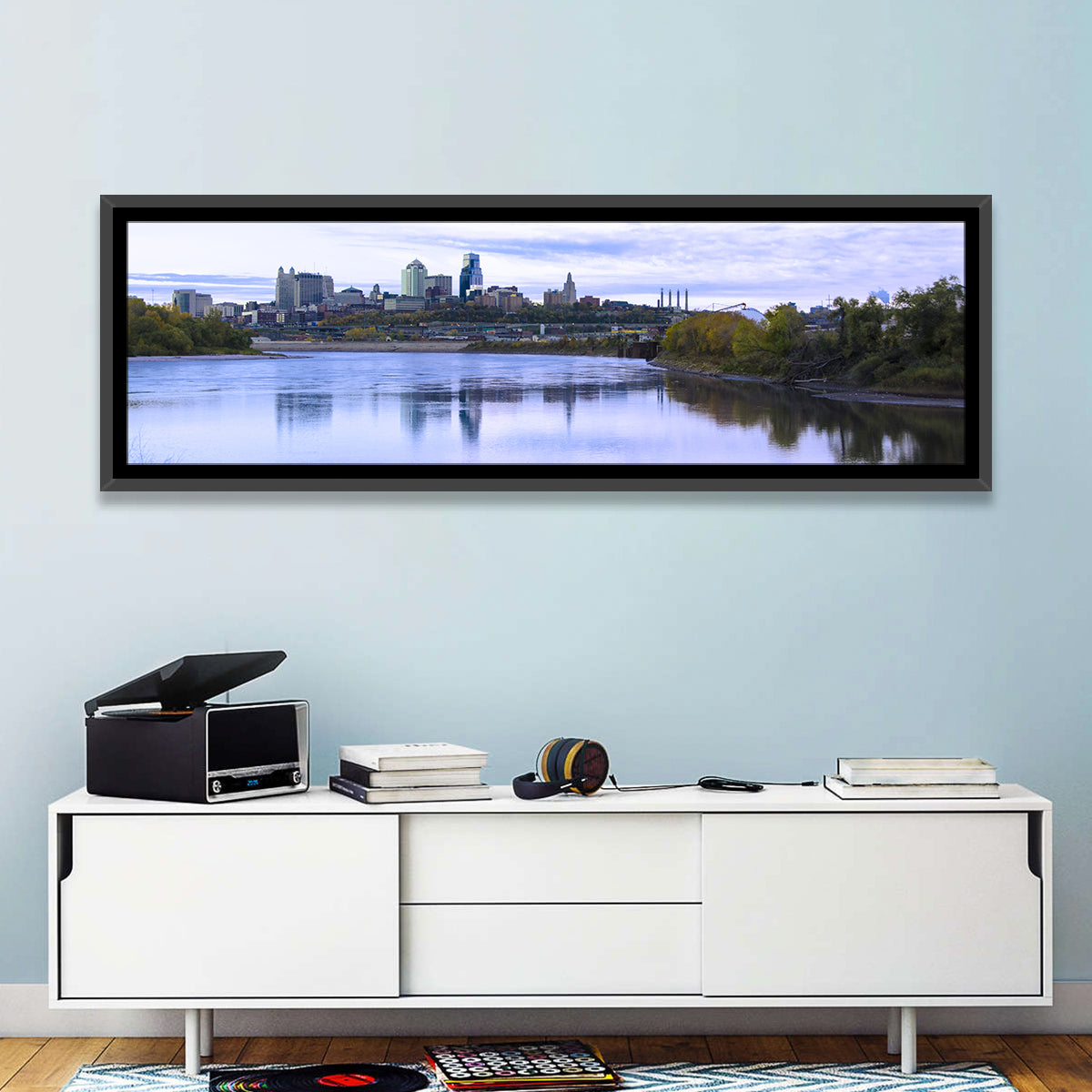 Kansas City Skyline at Dusk Wall Art