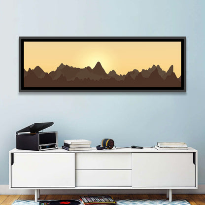 Sunset Mountain Silhouettes Wall Art