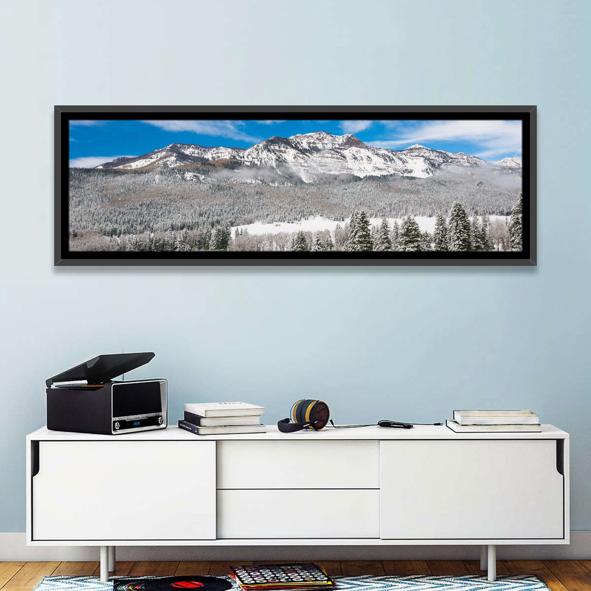 Colorado Snowy Mountain Cabin Wall Art