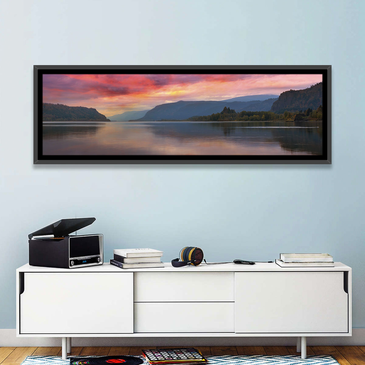 Sunrise Over River Gorge Wall Art