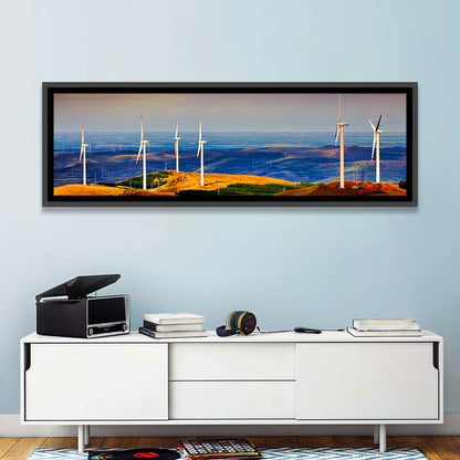 Golden Hour Wind Turbines Wall Art