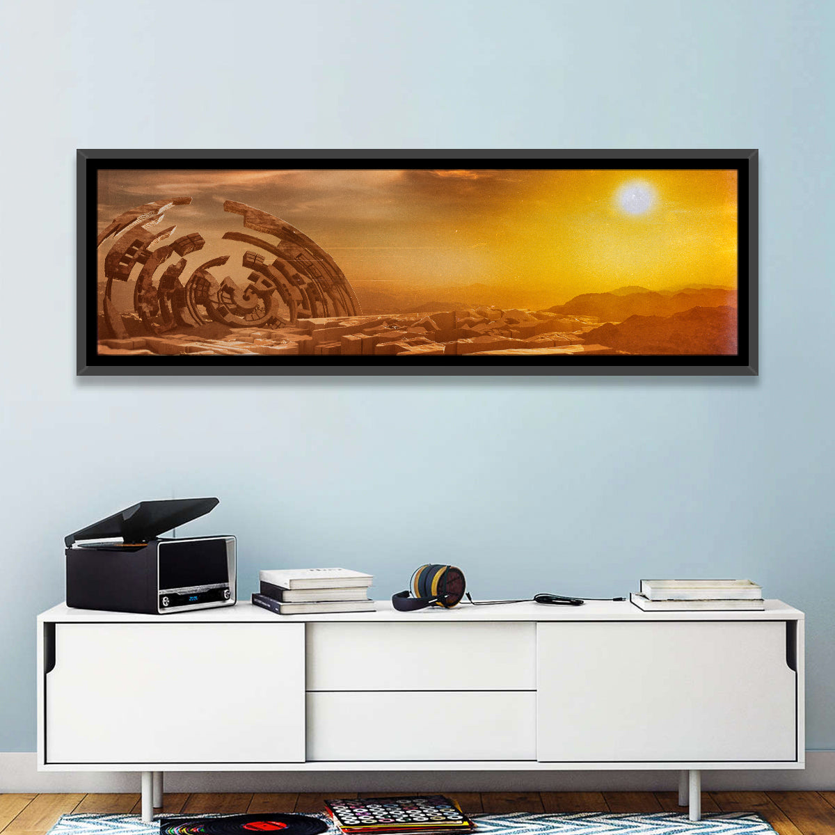 Deserted Alien Planet at Dusk Wall Art