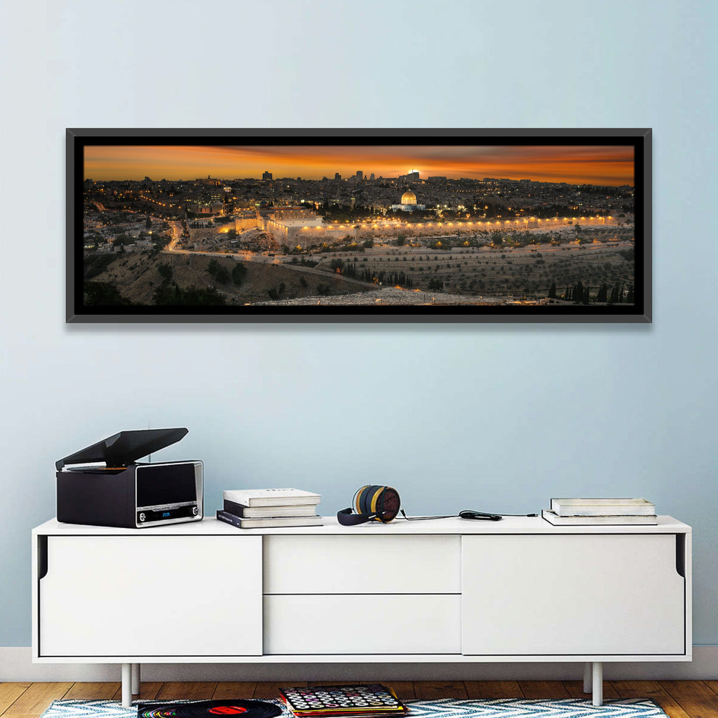 Jerusalem Sunset Over Temple Mount Wall Art