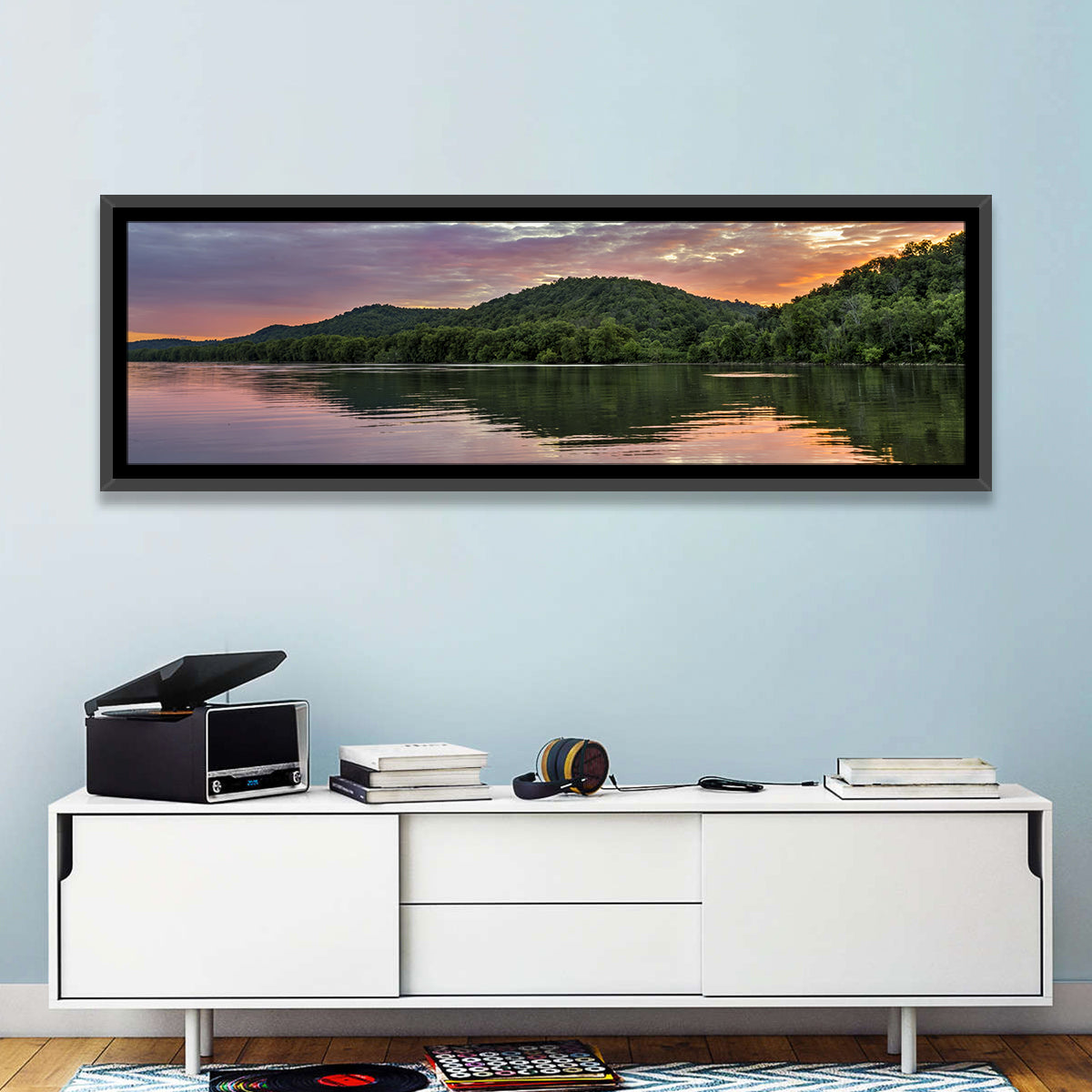 Ohio River Paden City at Dusk Wall Art
