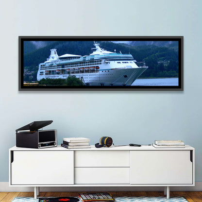 Misty Docked Cruise Ship Wall Art