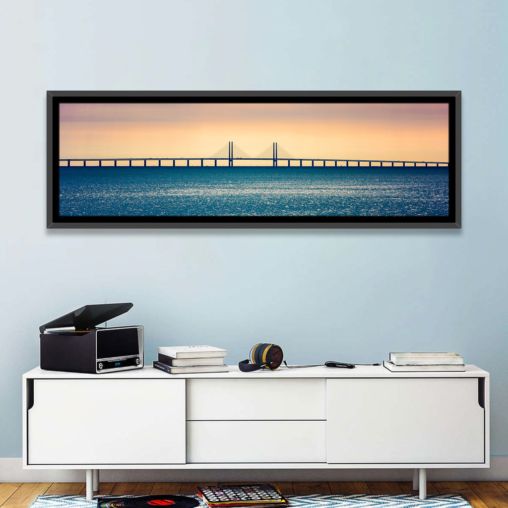 Øresund Bridge at Sunset Wall Art