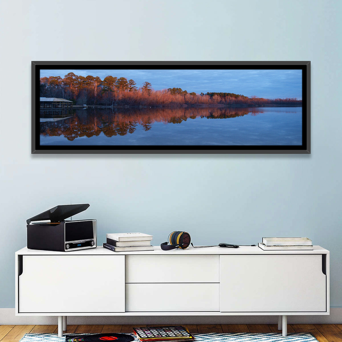 Lake Livingston Pier at Golden Hour Wall Art
