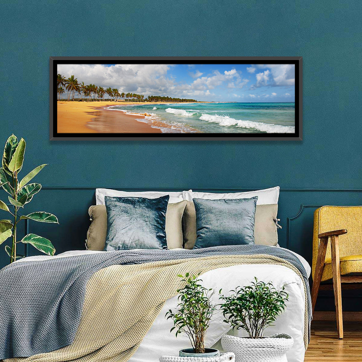 Palm Lined Tropical Coast Wall Art