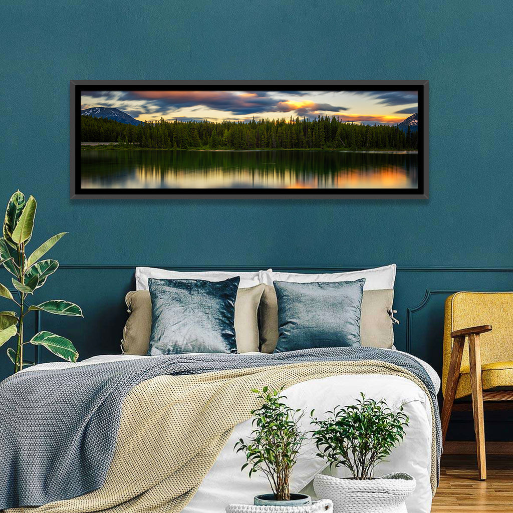 Herbert Lake Sunset Reflection Wall Art