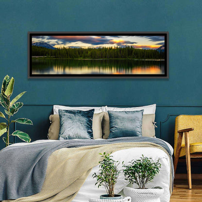 Herbert Lake Sunset Reflection Wall Art