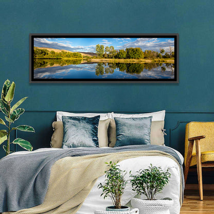 Boise River Rainbow Reflection Wall Art