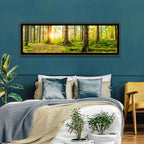 Sunburst Over Mossy Forest Wall Art