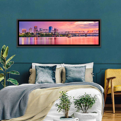 Little Rock Sunset Skyline Wall Art