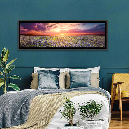 Texas Bluebonnet Sunset Wall Art