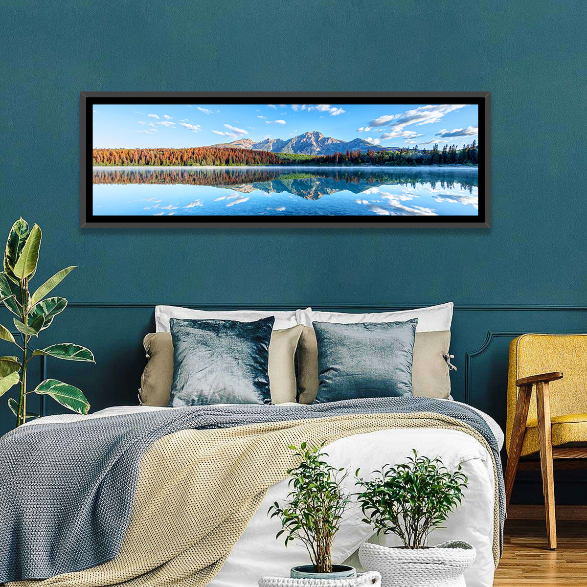Patricia Lake Autumn Reflection Wall Art