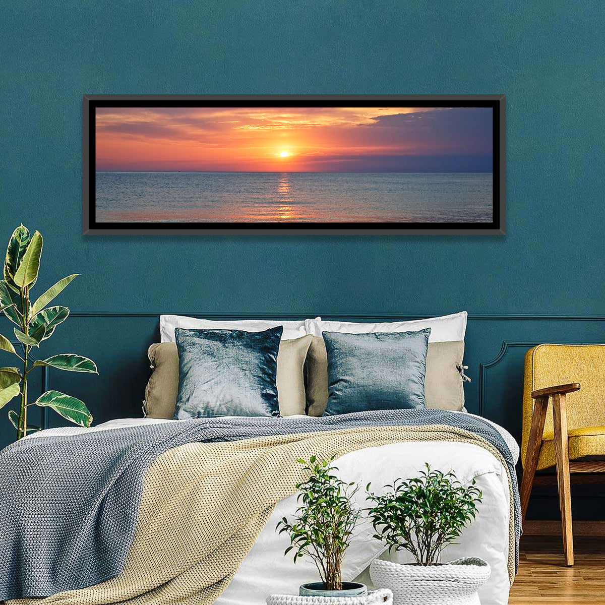 Lake Michigan Sunset Reflection Wall Art