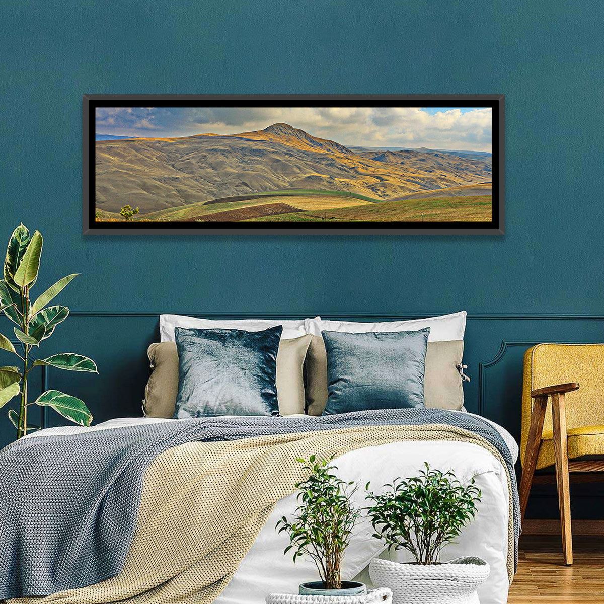 Shamakhi Valley Harvest Fields Wall Art