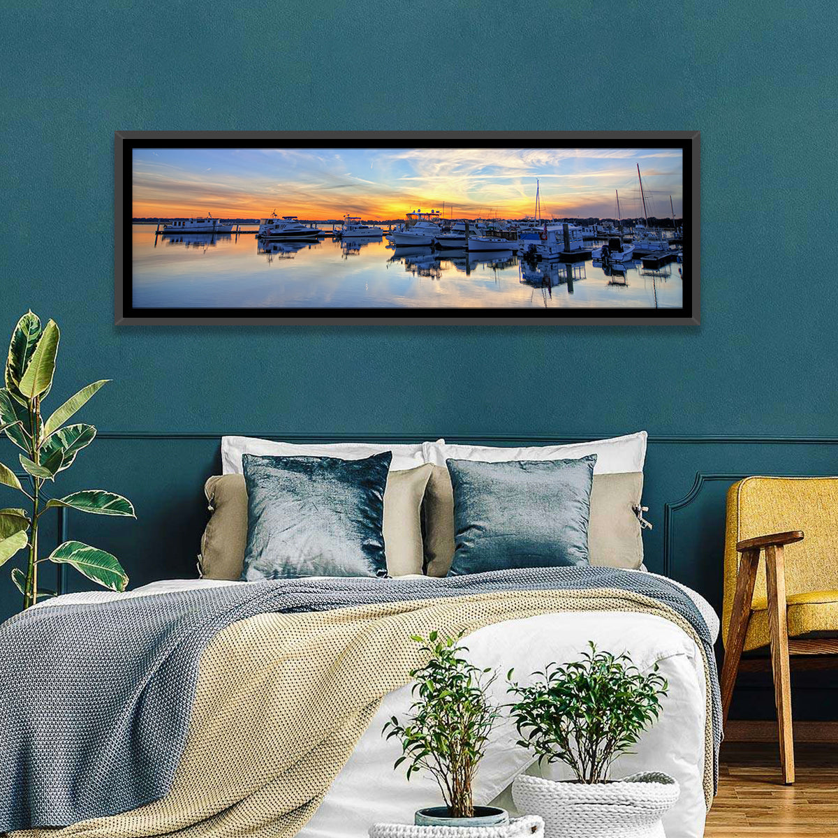 Marina at Golden Hour Wall Art