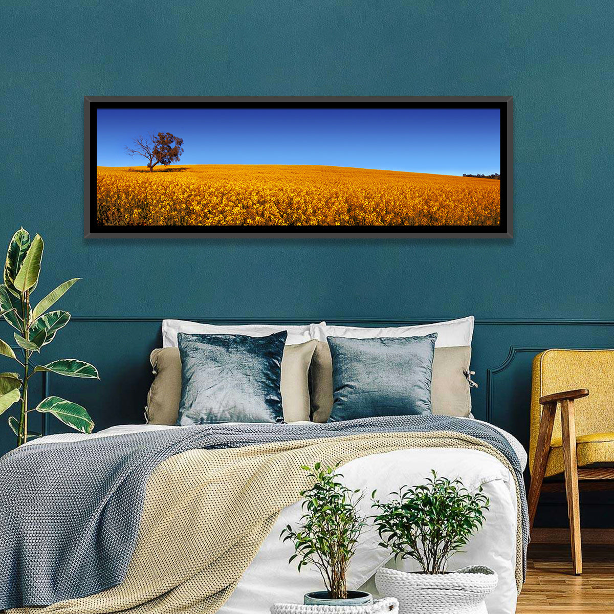Canola Field with Lone Tree Wall Art