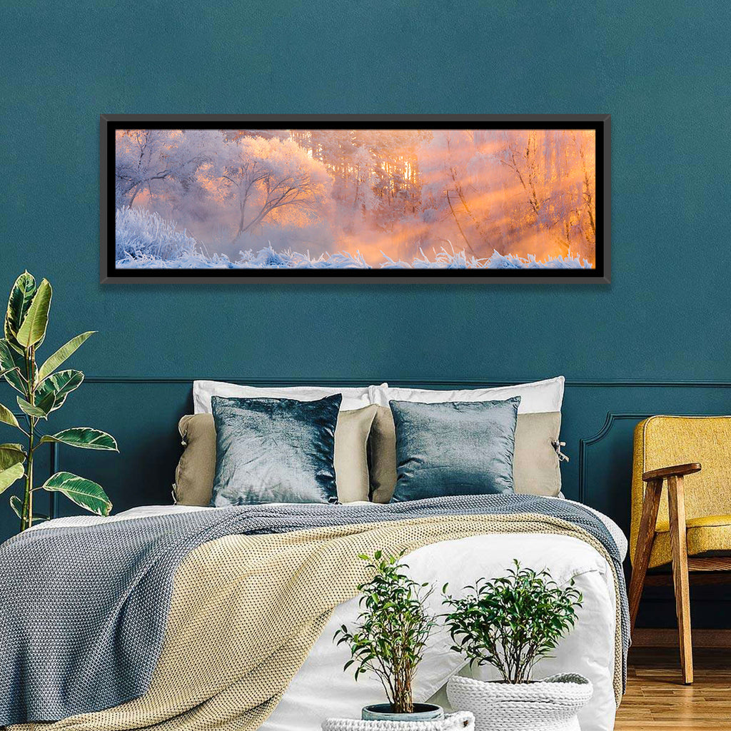 Sunlit Winter Forest Wall Art