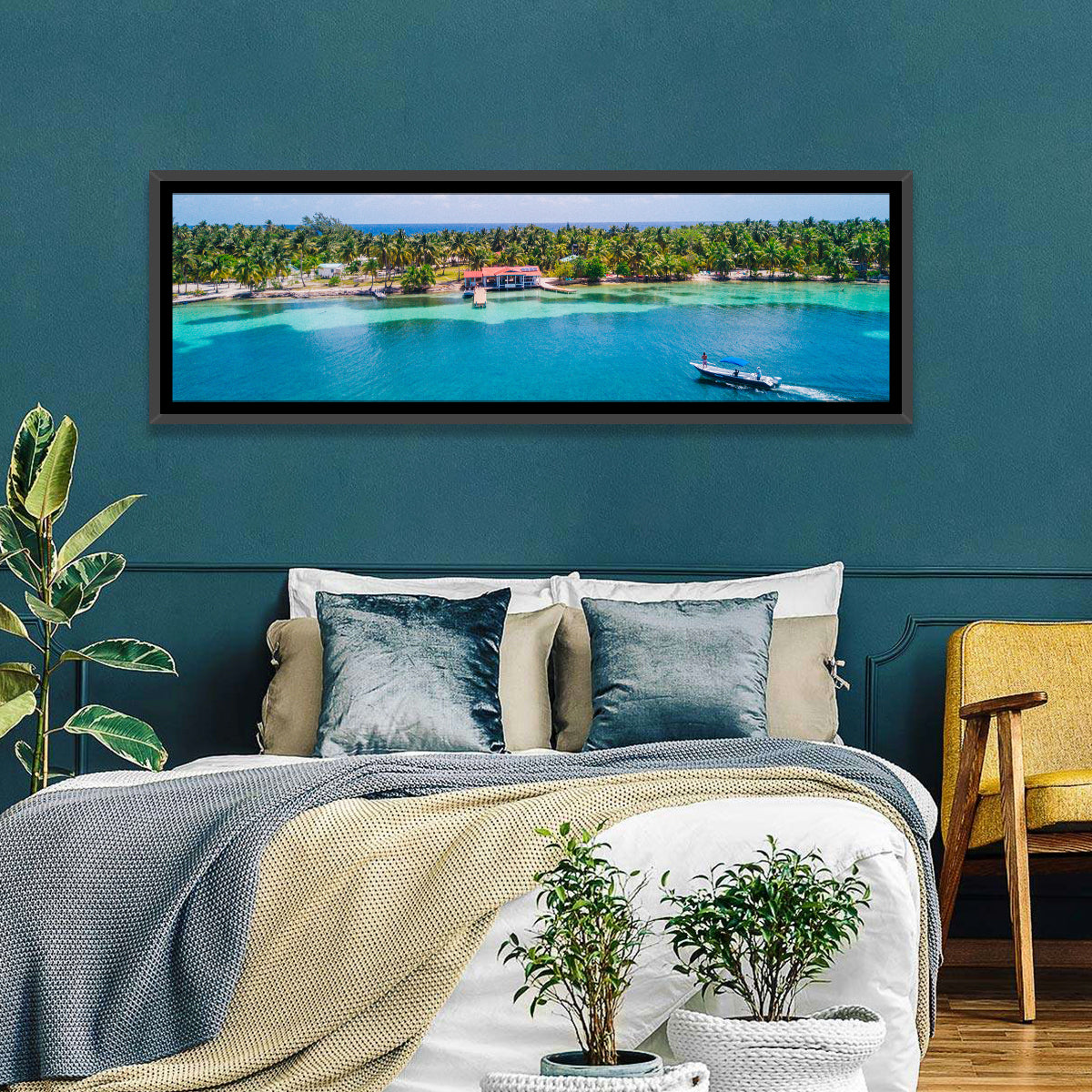 Belize Reef Island Pier Wall Art