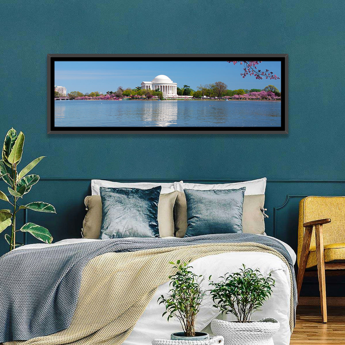 Thomas Jefferson Memorial with Cherry Blossoms Wall Art