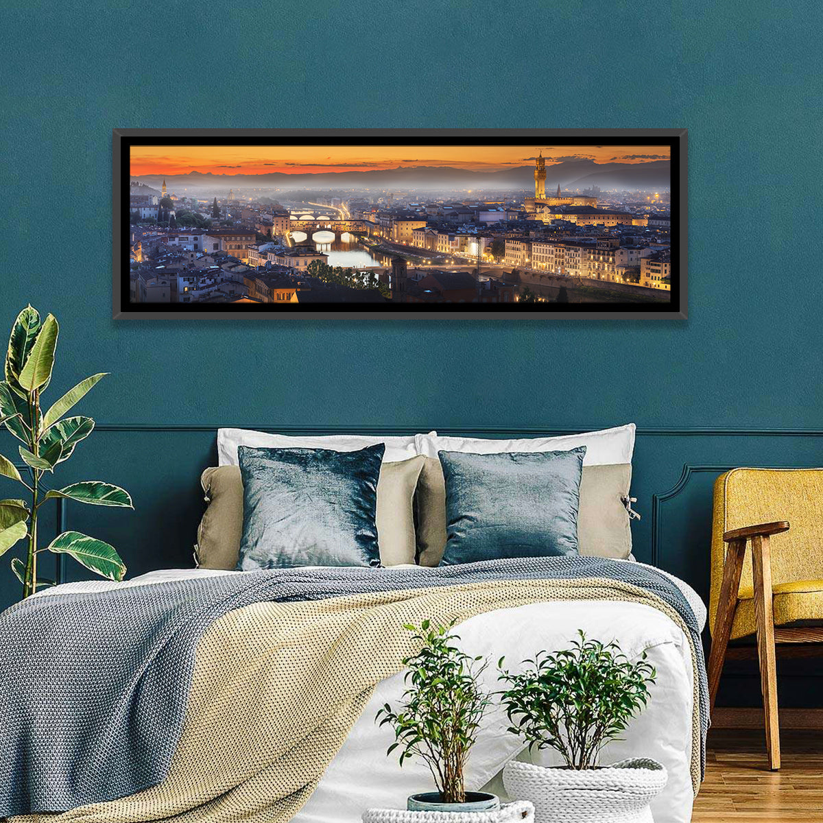Florence Sunset Over the Arno Wall Art