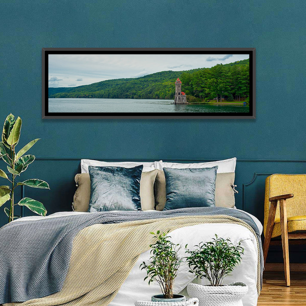 Otsego Lake View with Stone Tower Wall Art