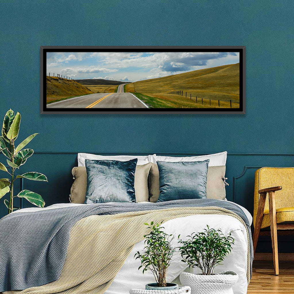 Montana Road Through Golden Hills Wall Art